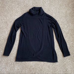 Gibson Black Turtleneck Sweater, Reversible Style to wear front or back Size XS